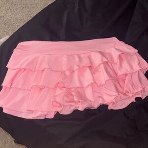 Pink Ruffled Mini Skirt